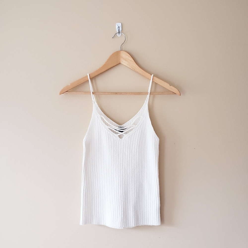 AEO Criss-Cross Ribbed Sweater Cami